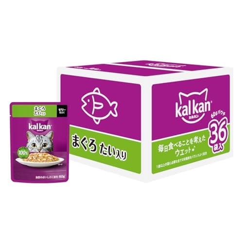 カルカン パウチ 成猫用 60g×36袋 まぐろ たい入り ウェットフード キャットフード 総合栄養食 水分補給 大容量 まとめ買い 【EC限定】