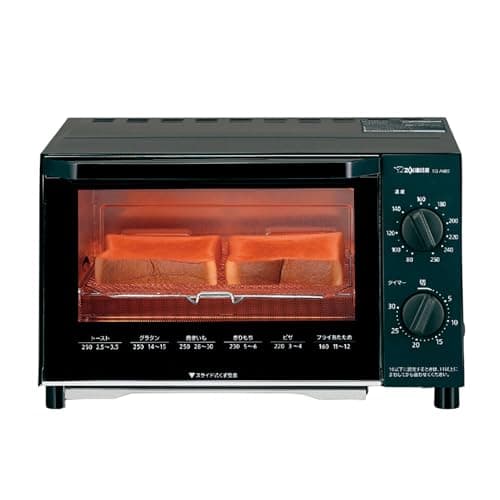 【Amazon.co.jp限定】象印マホービン オーブントースター こんがり倶楽部 食パン2枚焼き 温度調整 お手入れカンタン ブラック EQ-AM22-BA