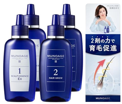 ミューノアージュ Wアプローチヘアプログラム Ex [医薬部外品 薬用育毛剤60mL / 頭皮美容液 60mL]×2セット 女性用 育毛 発毛 促進