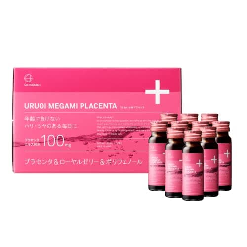 【Co-medical+】 COうるおい女神プラセンタドリンク 湘南美容共同開発 国産豚プラセンタ純末100mg配 50mL×10本 ホワイトマスカット味 コラーゲン配合 (50ml, 10, 本)