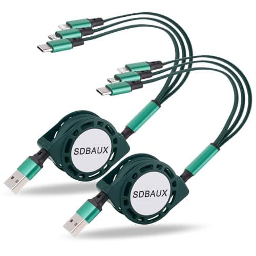 【2本セット】SDBAUXマルチ充電ケーブル 3in1 充電コード 巻き取り3A急速充電 ライトニングケーブル 携帯充電ケーブル スマホケーブルIP/Type C/Micro usb同時給電可能 多機種対応