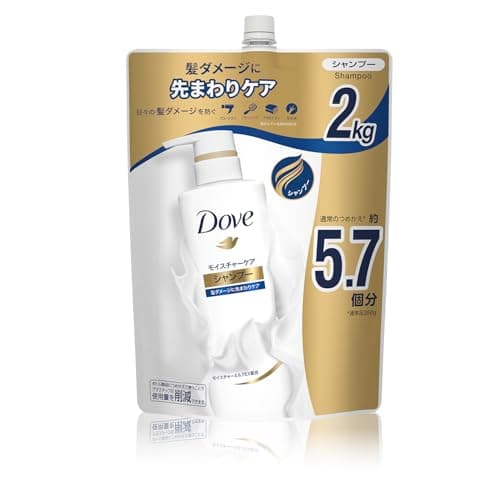 Dove (ダヴ) シャンプー 大容量 詰め替え 2kg モイスチャーケア 【Amazon.co.jp限定】