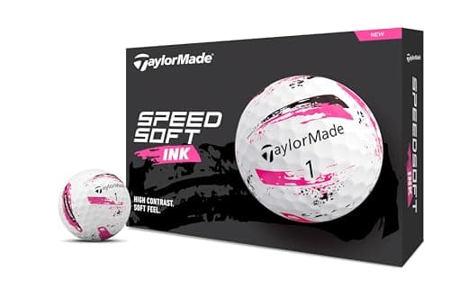 テーラーメイド(TAYLOR MADE) TMJ24 SpeedSoft INK PNK 12個入り スピードソフト インク ピンク ゴルフボール 2024年モデル ピンク