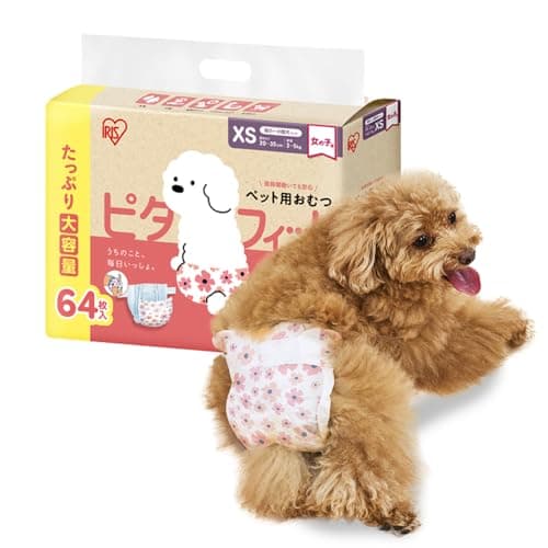 アイリスオーヤマ ピタフィット ペット用おむつ XS 64枚入 女の子用 犬 おむつ オムツ NPD-XS64