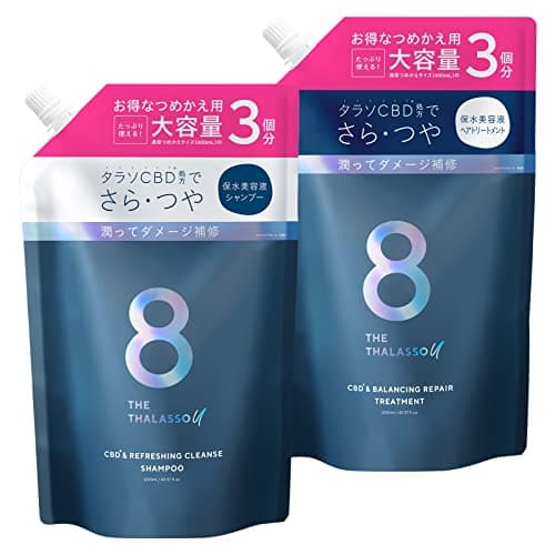 大容量 エイトザタラソ ユー 美容液シャンプー ヘアトリートメント 詰め替えセット 各1200mL