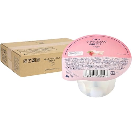 by Amazon 0kcal白桃ゼリー 190g x 6個 ナタデココ入り もも果汁入り
