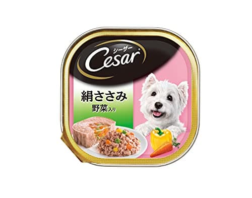 シーザー トレイ 成犬用 100g×24個 絹ささみ 野菜入り 水分補給 ふわふわローフタイプ 総合栄養食 ウェットフード ドッグフード 缶詰