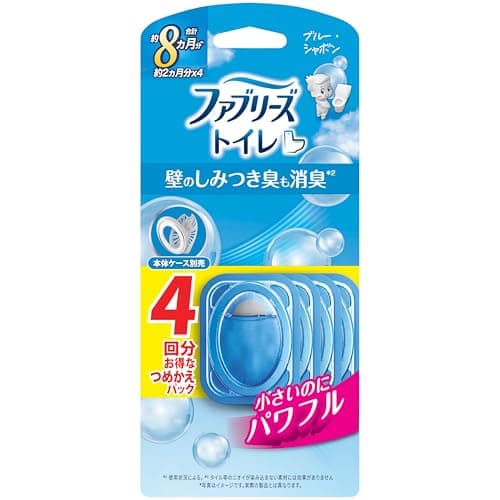 ファブリーズ トイレ用 消臭・芳香剤 ブルー・シャボンの香り 詰め替えパック 6.3mL×4（本体ケース別売）