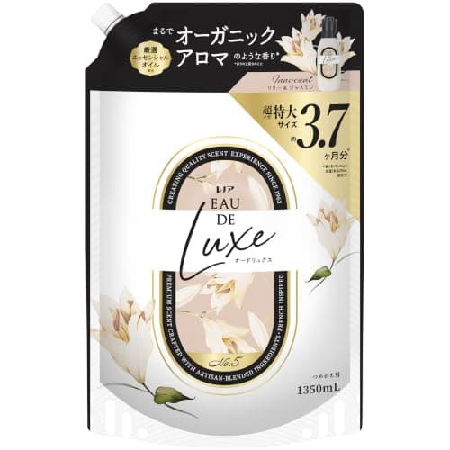 レノア【最高級の香り】オードリュクス【大容量】柔軟剤 リリー&ジャスミンの香り 詰め替え 1350mL