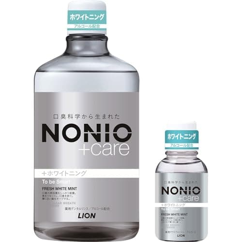 【Amazon.co.jp限定】NONIO(ノニオ)プラスホワイトニング デンタルリンス フレッシュホワイトミント [医薬部外品] 1000ml+ミニリンス80ml 液体歯磨き 口臭原因菌を殺菌