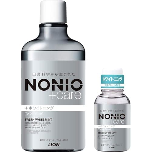 【Amazon.co.jp限定】NONIO(ノニオ)プラスホワイトニング デンタルリンス フレッシュホワイトミント [医薬部外品] 600ml+ミニリンス80ml 液体歯磨き 口臭原因菌を殺菌