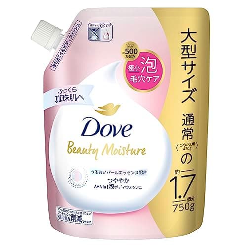 Dove(ダヴ)ボディソープ ビューティーモイスチャー つややか 泡ボディウォッシュ もぎたてアップルの香り 詰め替え用 大容量 750g