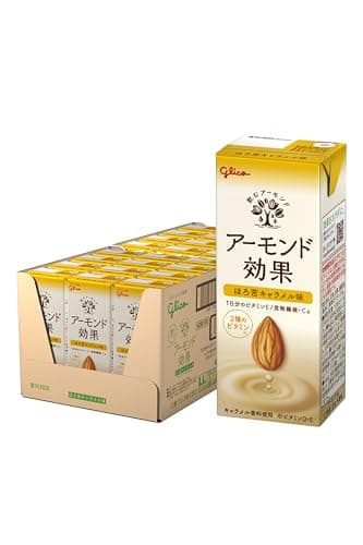 アーモンド効果 ほろ苦キャラメル味 200ml×24本 江崎グリコ 常温保存可能 ビタミンE 食物繊維 アーモンドミルク