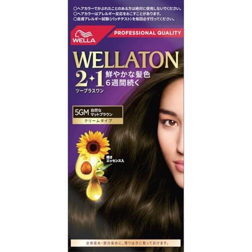 Wella ウエラトーン 2+1 白髪染め クリームタイプ 5GM 自然なマットブラウン 鮮やかな髪色6週間続く 医薬部外品
