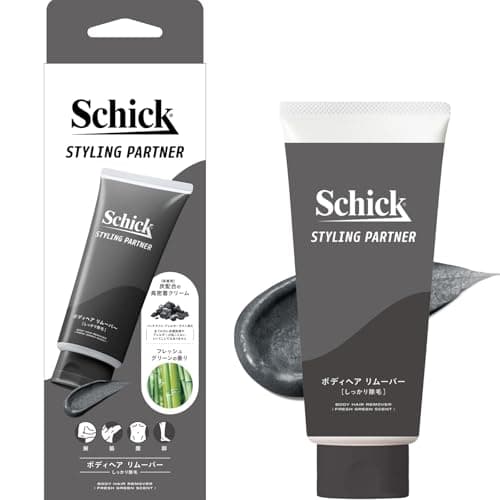 Schick(シック) スタイリングパートナー ボディヘア リムーバー しっかり除毛 男性用 除毛クリーム フレッシュグリーンの香り 150g 【医薬部外品】