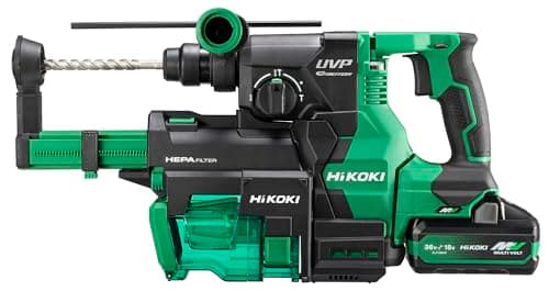 HiKOKI(ハイコーキ) 36V ロータリーハンマドリル DH3628DB SDSプラスシャンク 4.0Ahバッテリー2個・充電器・集じんシステム・システムケース2&3付 DH3628DB (2WPZ)