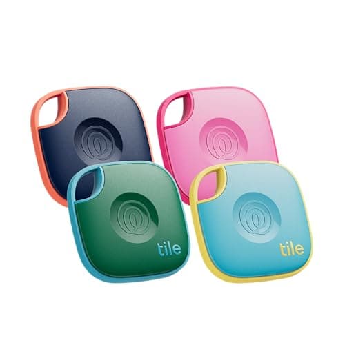 Life360 Tile Mate スタンダードモデル カラー 4個パック スマートトラッカー スマートタグ 紛失防止タグ 置き忘れ防止 3年間電池交換不要 音を鳴らして場所をお知らせ 長距離接続/防水機能 Bluetooth接続範囲外でも探せる 小型 iOS Android 対応 カギやバッグに