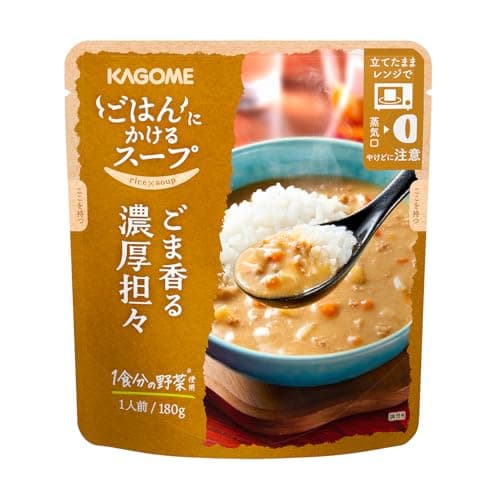 カゴメ ごはんにかけるスープ ごま香る濃厚担々 180gパウチ×5袋