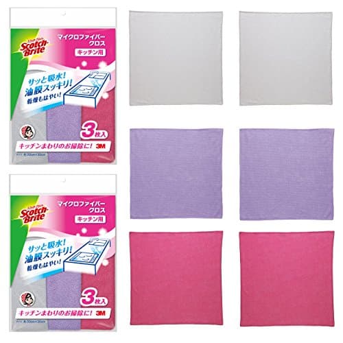 3M ふきん クロス キッチン マイクロファイバー 6枚 スコッチブライト KPF-11 6P