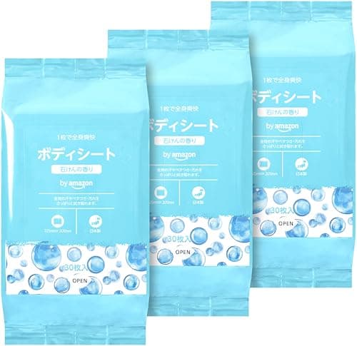by Amazon ボディシート 石けんの香り 30枚×3個