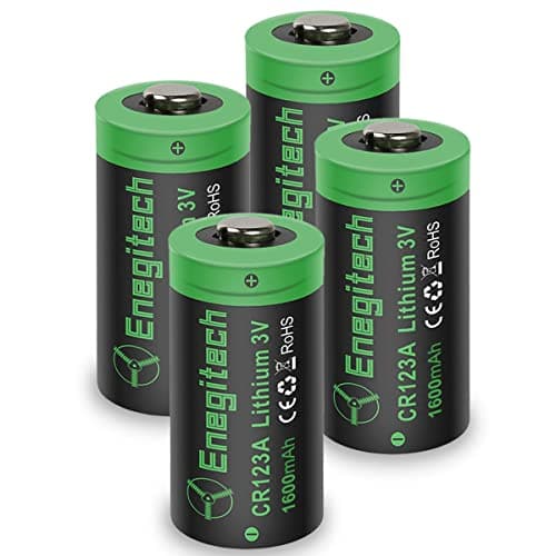 Enegitech CR123Aリチウム電池 123A 3Vバッテリー 1600mAh キュリオロック​カメラフラッシュ スマートロック カメラ ビデオ スイッチボットロック 懐中電灯 指紋認証パッド用 非充電式 (CR123A 4個)