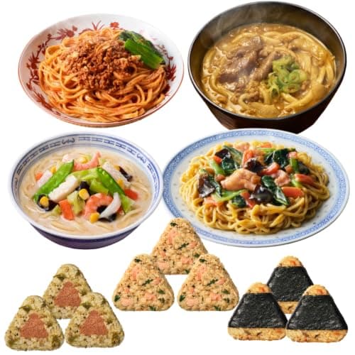 【冷凍 完全メシ DELI】日清食品 スタッフ一押し7種セット！ 計7食 ほぐし鮭と大葉おにぎり ツナマヨ味五目ごはんおにぎり ピリ辛明太子と高菜おにぎり 濃厚白湯スープのちゃんぽん 五目あんかけ焼そば 汁なし担々麺 牛カレーうどん 各1食 冷凍食品 冷凍おにぎり たんぱく質 PFCバランス 食物繊維