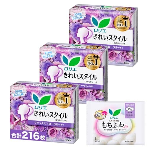 ロリエ きれいスタイル リラックスフローラルの香り 72コ入×3個セット(216個)+おまけ付き 【Amazon.co.jp限定】