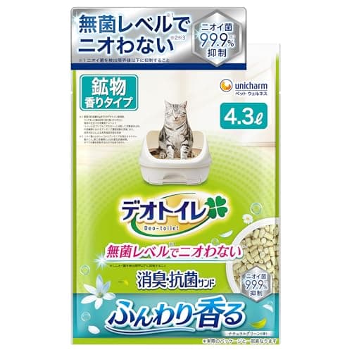 デオトイレ 消臭・抗菌サンド ナチュラルグリーンの香り 猫砂 4.3L 猫 Amazon.co.jp限定