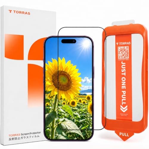 TORRAS For iPhone 18 Pro Max ガラスフィルム 反射防止 航空宇宙強化ガラス クリアAR 低反射 高透過 全面保護 反射率0.8%未満｜自動除塵｜気泡対策｜エッジ浮きを抑える｜ケースに対応｜指紋防止｜高感度｜すべすべ｜ 2枚｜6.9インチ｜For いphone18 pro max フィルム｜ガラスッキリ AR