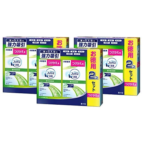 ファブリーズ 【まとめ買い】 消臭剤 置き型 すがすがしいナチュラルガーデンの香り つけかえ用 130g × 6個 (2個セット×3)