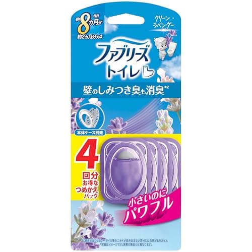 ファブリーズ トイレ用 消臭・芳香剤 クリーン・ラベンダーの香り 詰め替えパック 6.3mL×4（本体ケース別売）