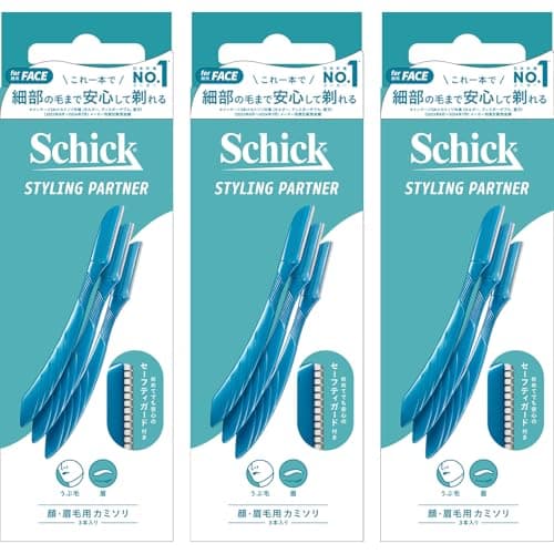 Schick(シック) 顔・眉毛用 Lディスポ(3本入×3個) メンズ 髭剃り カミソリ 【まとめ買い】