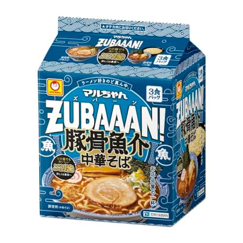 東洋水産 マルちゃんＺＵＢＡＡＡＮ！ 豚骨魚介中華そば ３食パック x ９個