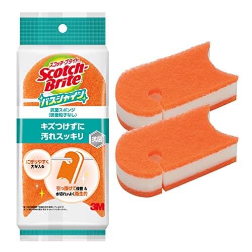 【Amazon.co.jp限定】 3M お風呂掃除 スポンジ 抗菌 ソフト 2個 スコッチブライト バスシャイン BM-22K 2P