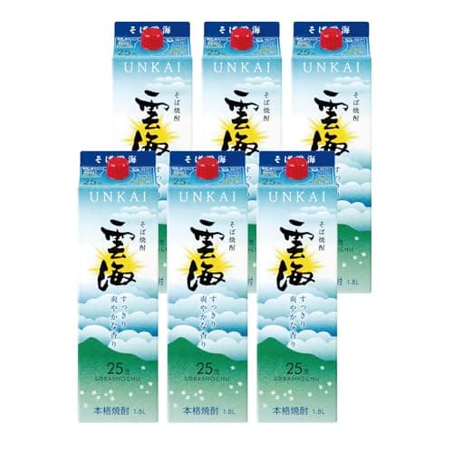雲海酒造 そば雲海 25度 パック 1800ml×6本