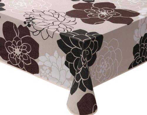 明和グラビア MEIWA テーブルクロス(1枚物) ハートフルシリーズ ムーラン 120cm×150cm ダークブラウン