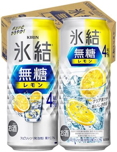 キリン 氷結無糖 レモン Alc.4% [ チューハイ 4 日本 500ml×24本 缶 ボックス無し]