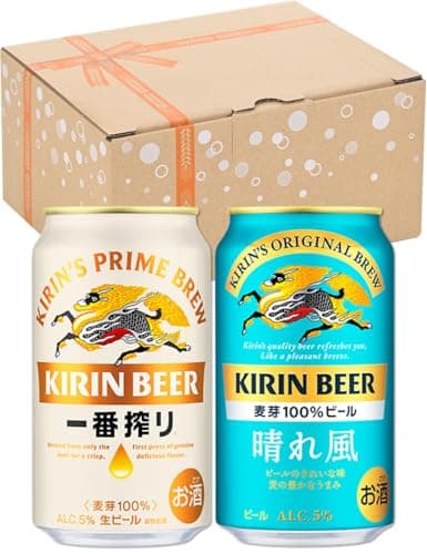一番搾り キリン ビールギフト 350ml×12本 一番搾り6本+晴れ風6本 飲み比べセット ギフトセット ホワイトデー