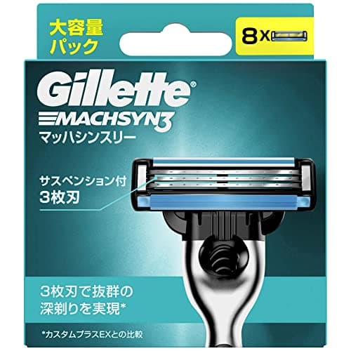 Gillette ジレット マッハシンスリー 髭剃り カミソリ 男性 替刃8個入 なし 単品
