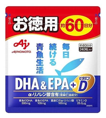 味の素 DHA&EPA+ビタミンD 240粒入袋 (約60日分) オメガ3脂肪酸 サプリ 魚の栄養素をサポート