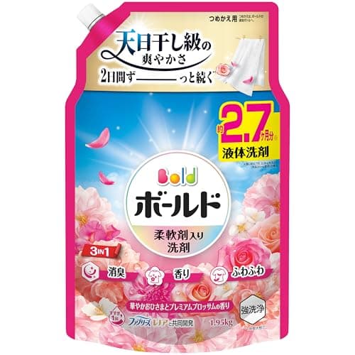 ボールド 液体【大容量】1950g プレミアムブロッサムの香り 柔軟剤入り 洗濯洗剤 詰め替え