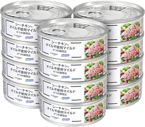 by Amazon オイル不使用 シーチキン マイルド 70g ×12缶