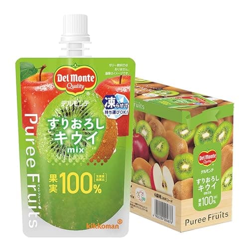 Del Monte デルモンテ ピュレフルーツ ピュレフルーツ すりおろしキウイミックス 果実100％ スムージー フルーツピューレ 110g×6個