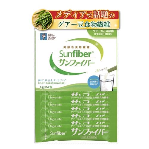 タイヨーラボ サンファイバースティック 6g×14包 お試し グアー豆 パウダー サプリメント Low FODMAP認証