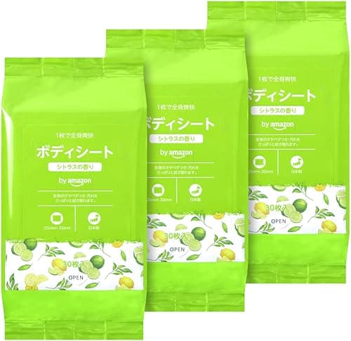 by Amazon ボディシート シトラスの香り 30枚×3個