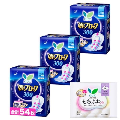 ロリエ 朝までブロック 300 羽つき 30cm 18コ入×3個+おまけ付き 【Amazon.co.jp限定】