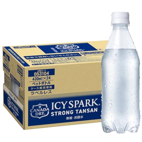 【強炭酸】コカ・コーラ アイシー・スパーク from カナダドライ ラベルレス 430mlPET ×24本