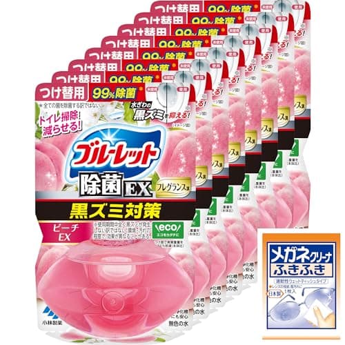 【Amazon.co.jp限定】 液体ブルーレットおくだけ除菌EXフレグランスつけ替用 ピーチEXの香り×8個(おまけ付き)