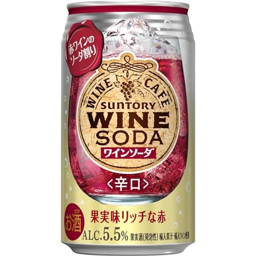 サントリー ワインカフェ ワインソーダ 赤 [ ワイン 350ml × 24本 ]