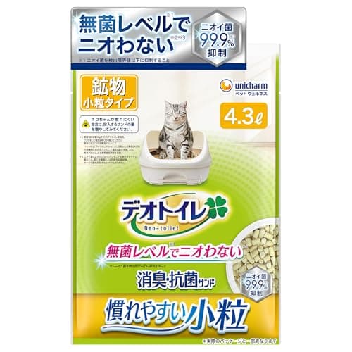 デオトイレ 消臭・抗菌サンド 慣れやすい小さめの粒 猫砂 4.3L 猫 Amazon.co.jp限定